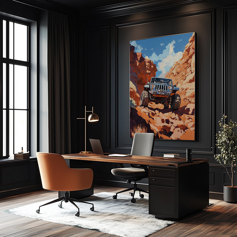Red Rock Reckoning Jeep Art Print (Customizable)